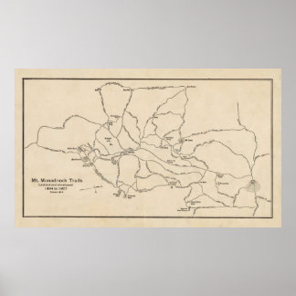  Monadnock Trail Map (1910) Poster
