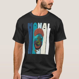 Monal nationale vogels Nepal India Impeyan fazant T-shirt