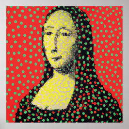 Monalisa Pop Dot Art Poster