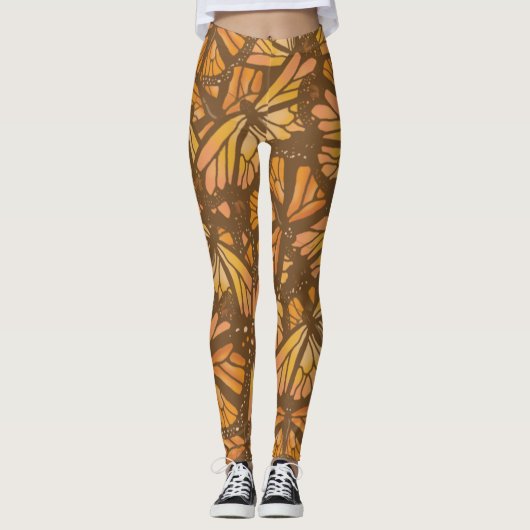 MONARCH BUTTERFLES GEFORMULEERD patroongoud Leggings (Voorkant)