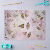 Monarch Butterflies Bloesems Tissuepapier (Craft)