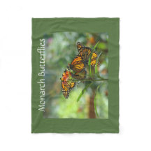 Monarch Butterflies Designer Fleece dekens