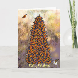 Monarch Butterflies Kerstboom Kaart
