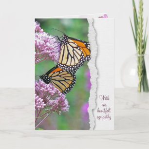 Monarch Butterflies op Milkweed Sympathiekaart Kaart