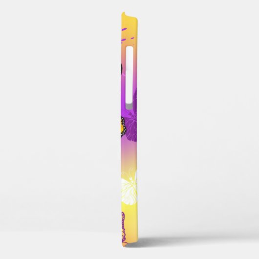 Monarch Butterflies op Paarse achtergrond Case-Mate iPhone Case (Achterkant / Links)