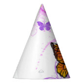Monarch Butterflies op Paarse achtergrond Feesthoedjes (Links)