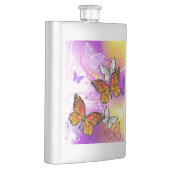 Monarch Butterflies op Paarse achtergrond Flacon (Rechts)