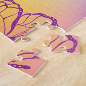 Monarch Butterflies op Paarse achtergrond Legpuzzel (Zijkant)