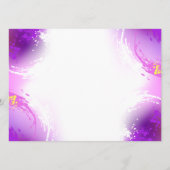 Monarch Butterflies op Paarse achtergrond Menu (Achterkant)