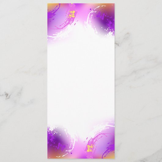 Monarch Butterflies op Paarse achtergrond Menu (Achterkant)