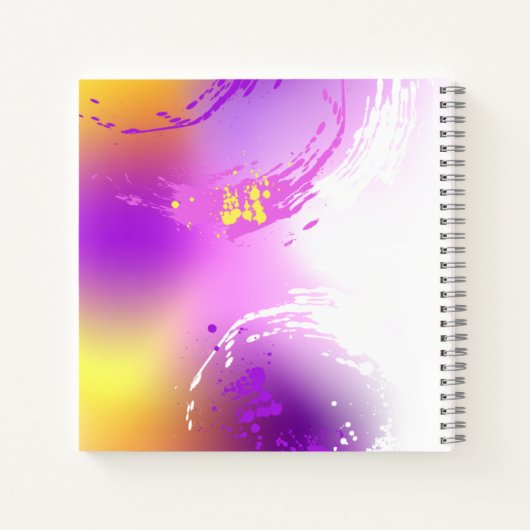 Monarch Butterflies op Paarse achtergrond Notitieboek (Achterkant)