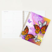 Monarch Butterflies op Paarse achtergrond Planner (Display)