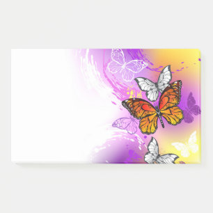 Monarch Butterflies op Paarse achtergrond Post-it® Notes