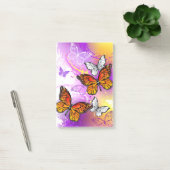 Monarch Butterflies op Paarse achtergrond Post-it® Notes (Kantoor)