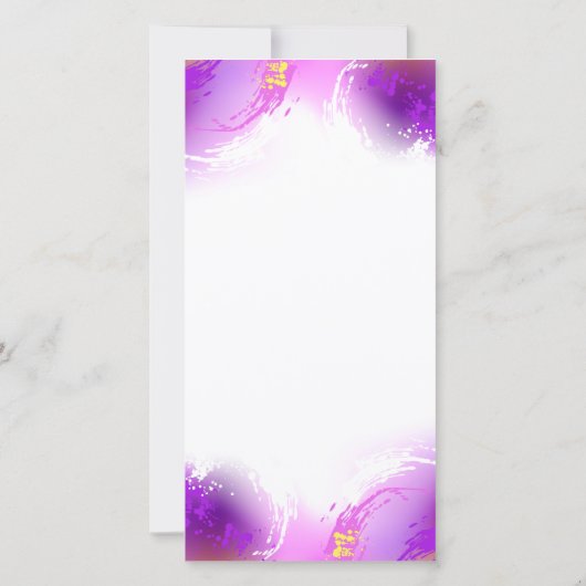 Monarch Butterflies op Paarse achtergrond Save The Date (Achterkant)