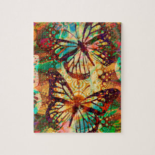 Monarch Butterflies Psychedelic Tie Dye Legpuzzel