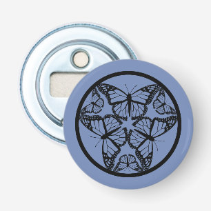 Monarch Butterflies - Wildlife Circle Series Button Flesopener
