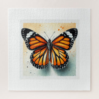 Monarch butterfly 210924IREF220 - Watercolor Legpuzzel