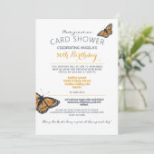 Monarch Butterfly 70th Birthday Kaart Shower (Staand voorkant)