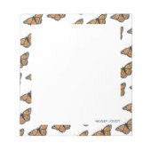 Monarch Butterfly Ajouter Votre Nom Bloc-notes (Devant)