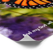 Monarch Butterfly Bible Verse Natuur Print (Hoek)