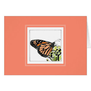 Monarch Butterfly-briefkaart (gekleurd)