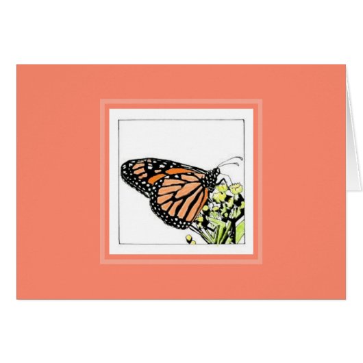Monarch Butterfly-briefkaart (gekleurd) (Voorkant Horizontaal)