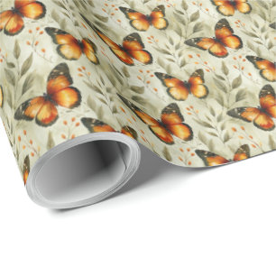 Monarch Butterfly Butterflies Botanische Gift Wrap Cadeaupapier