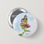 Monarch Butterfly Button (Voorkant /achterkant)