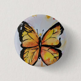 Monarch Butterfly Button