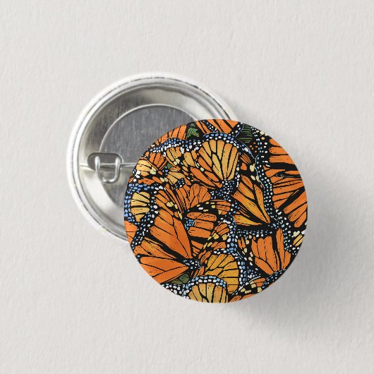 Monarch Butterfly Button (Voorkant /achterkant)