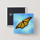 Monarch Butterfly Button (Voorkant /achterkant)