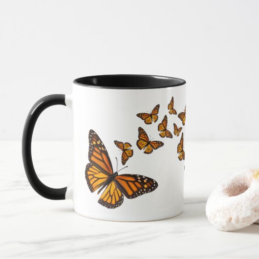 Monarch Butterfly Coffee Tea Kantoor CGift Ceramic Mok (Met donut)