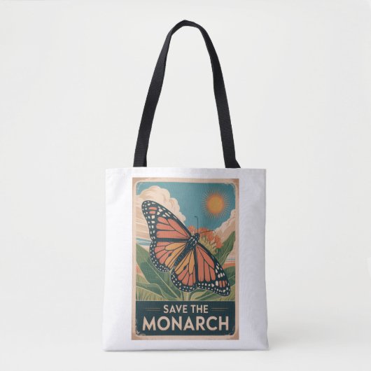 Monarch Butterfly Conservation Canvas tas-EcoGift Draagtas (Voorkant)