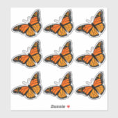 Monarch Butterfly Countour Stickers — Blad (Vel)