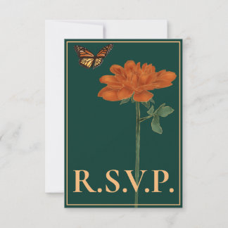 Monarch Butterfly Dailiah Forest Green QRC RSVP