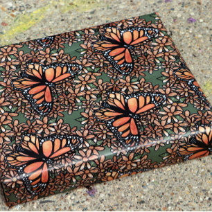 Monarch Butterfly Daisy Art Daisies Monarchs Inpakpapier Vel