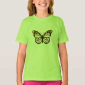 Monarch Butterfly Design - Girls' Basic T-Shirt (Voorkant)