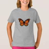 Monarch Butterfly Design - Girls' Basic T-Shirt