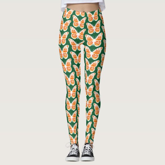 Monarch Butterfly Design - Leggings (Devant)