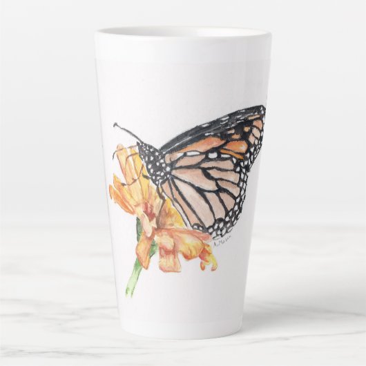 Monarch Butterfly-design op een Mok/beker Latte Mok (Voorkant)