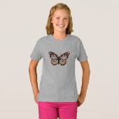 Monarch Butterfly Design - T-shirt de base pour fi (Devant entier)