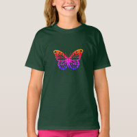 Monarch Butterfly Design - T-shirt de base pour fi
