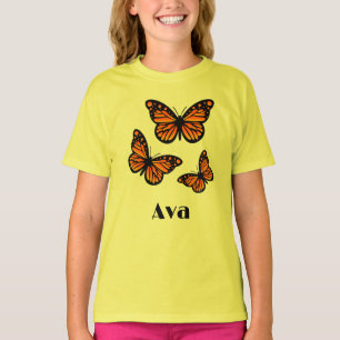 Monarch Butterfly Design - T-shirt de base pour fi