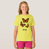 Monarch Butterfly Design - T-shirt de base pour fi (Devant entier)