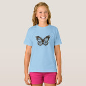 Monarch Butterfly Design - T-shirt de base pour fi (Devant entier)