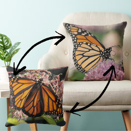 Monarch Butterfly Dubbelzijdige Natuur Fotografie Kussen