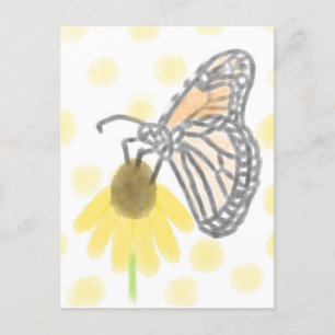 Monarch Butterfly en Black-Eyed Susan Briefkaart