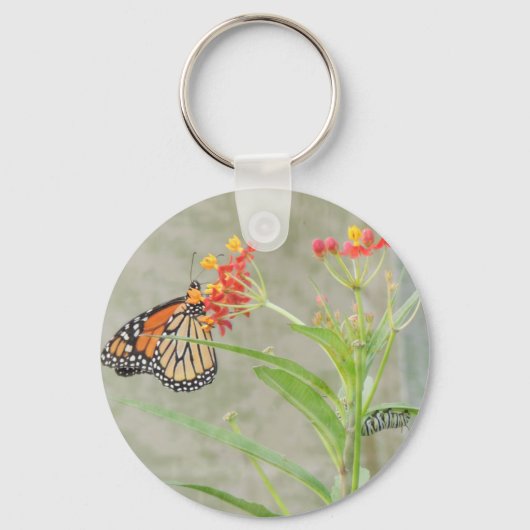 Monarch Butterfly en Caterstyle Sleutelhanger (Voorkant)