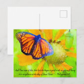 Monarch Butterfly en Chrysalis Philippians 1:6 Briefkaart (Voorkant / Achterkant)